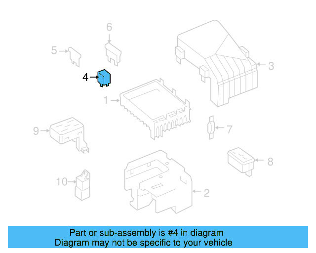 Fuel Pump Relay 4H0-951-253-A - View 126