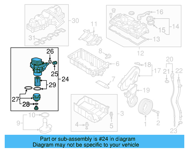 Oil Filter Housing 03N-115-389-A - View 17