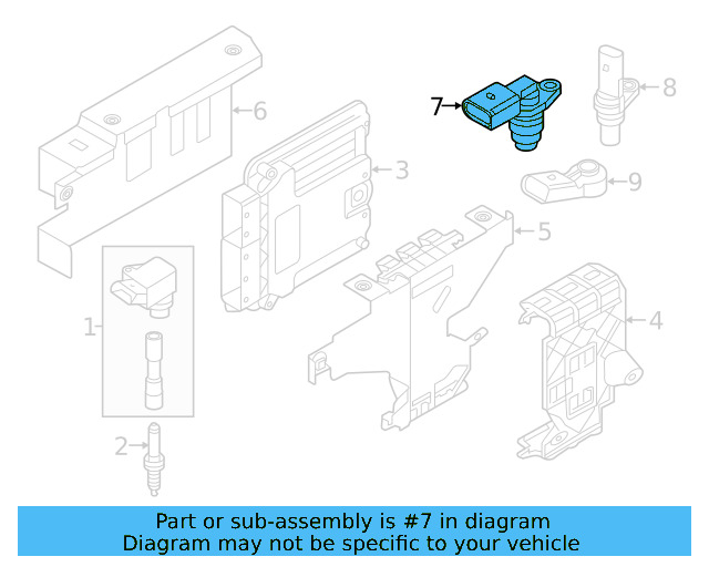 Engine Camshaft Position Sensor 04C-907-601-K - View 54