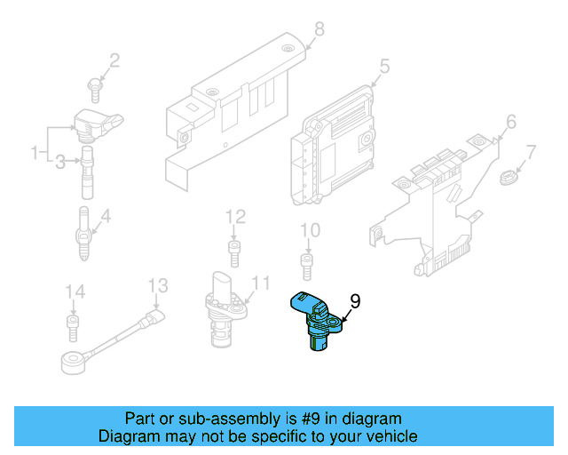 Engine Camshaft Position Sensor 04C-907-601-K - View 16