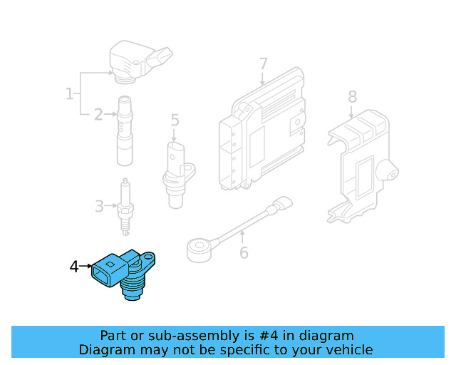 Engine Camshaft Position Sensor 04C-907-601-K - View 18