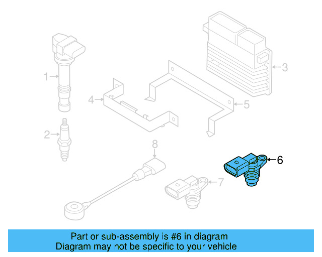 Engine Camshaft Position Sensor 04C-907-601-K - View 44
