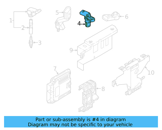 Engine Camshaft Position Sensor 04C-907-601-K - View 21
