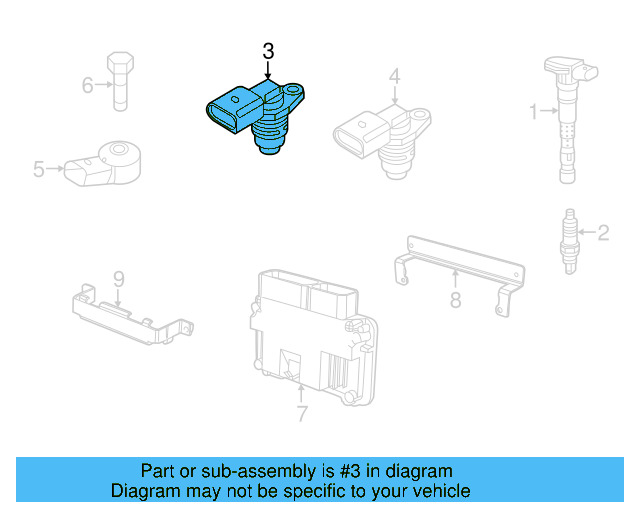 Engine Camshaft Position Sensor 04C-907-601-K - View 39