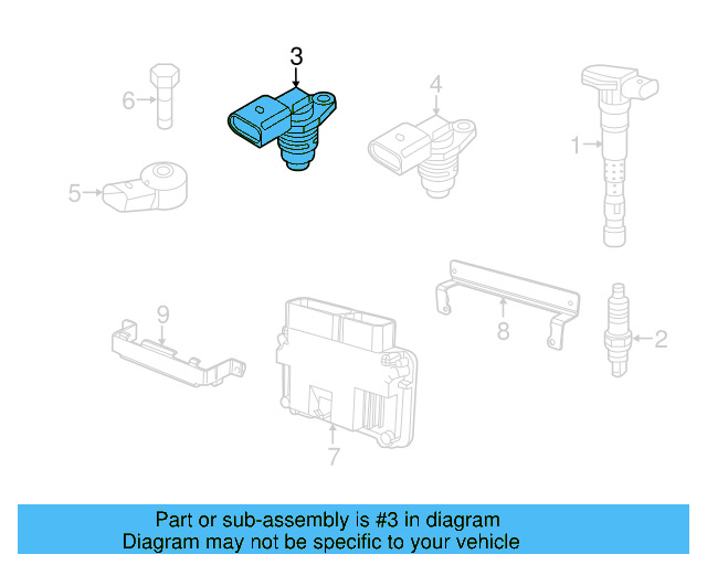 Engine Camshaft Position Sensor 04C-907-601-K - View 42
