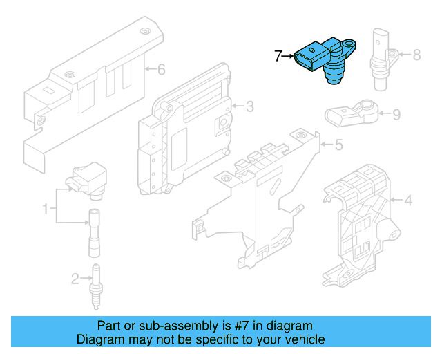 Engine Camshaft Position Sensor 04C-907-601-K - View 50