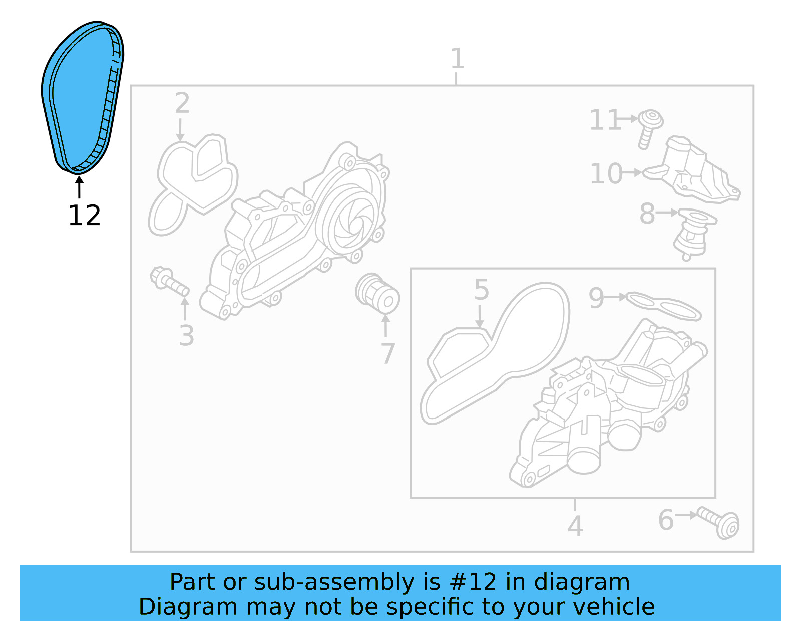 Drive Belt 04E-121-605-E - View 10