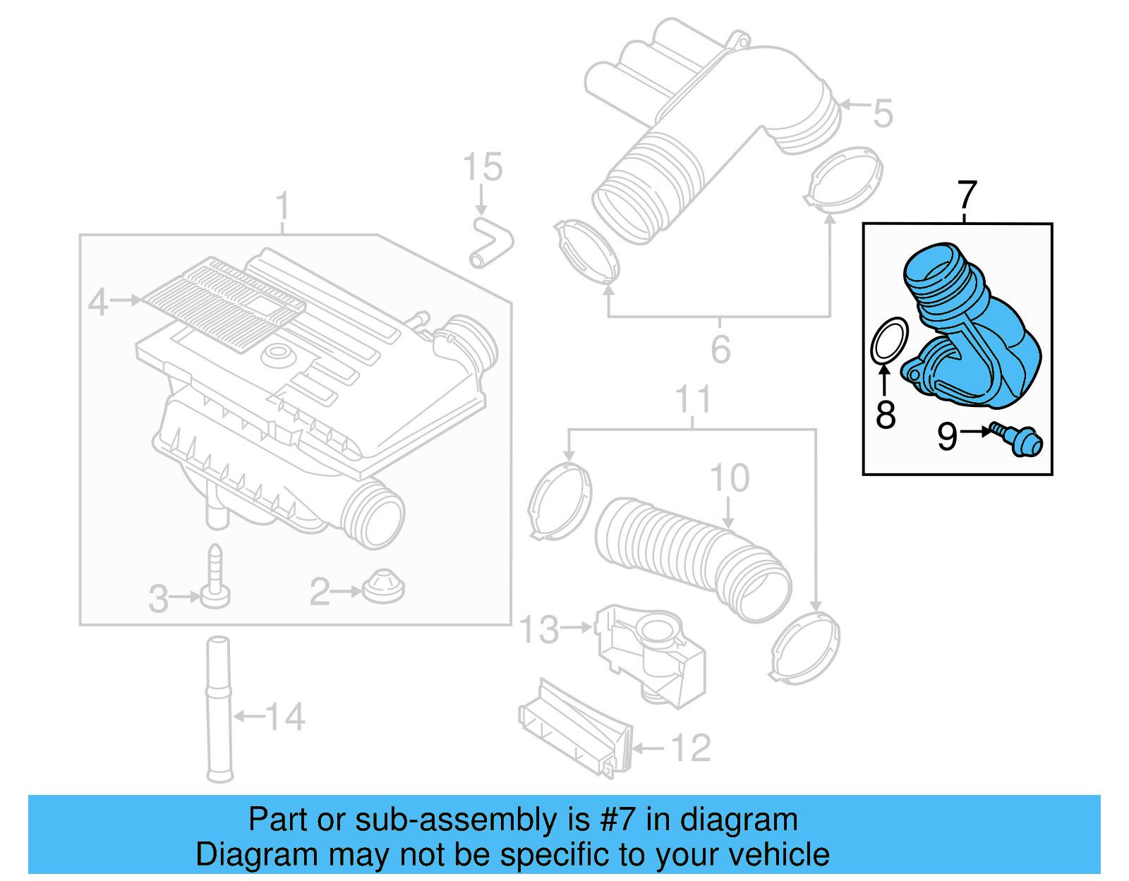 Intake Pipe 04E-129-654-N - View 9