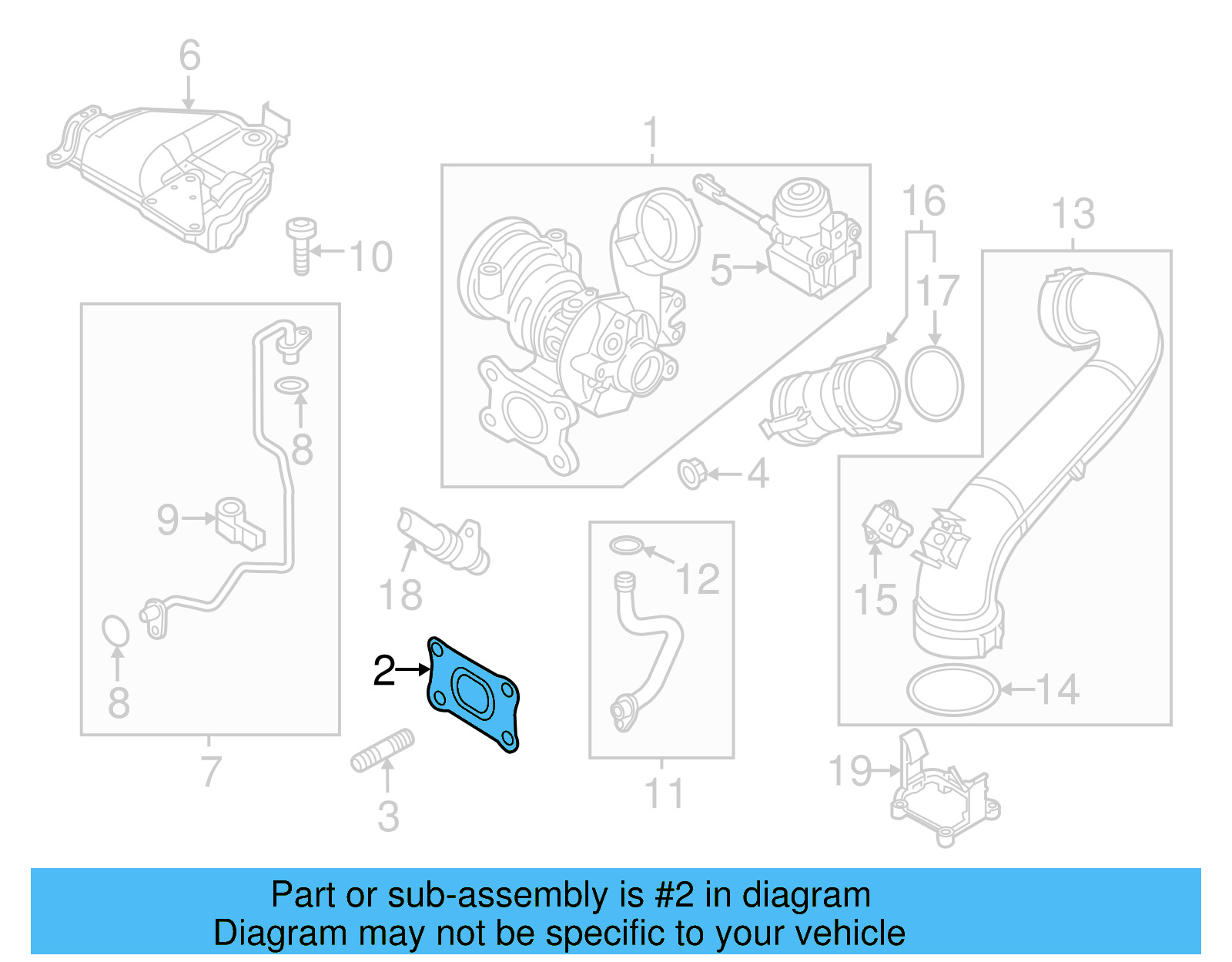 Turbocharger Gasket 04E-253-039-D - View 13