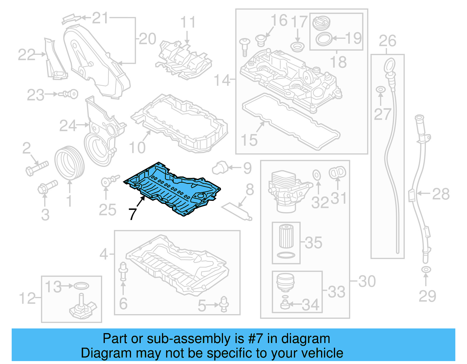 Oil Pan 04L-103-602-A - View 7