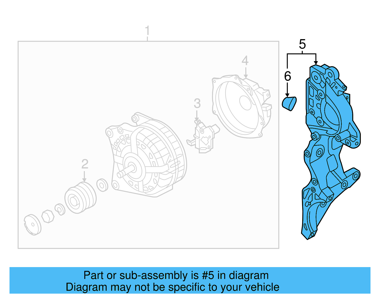 Alternator Bracket 04L-903-141-B - View 7