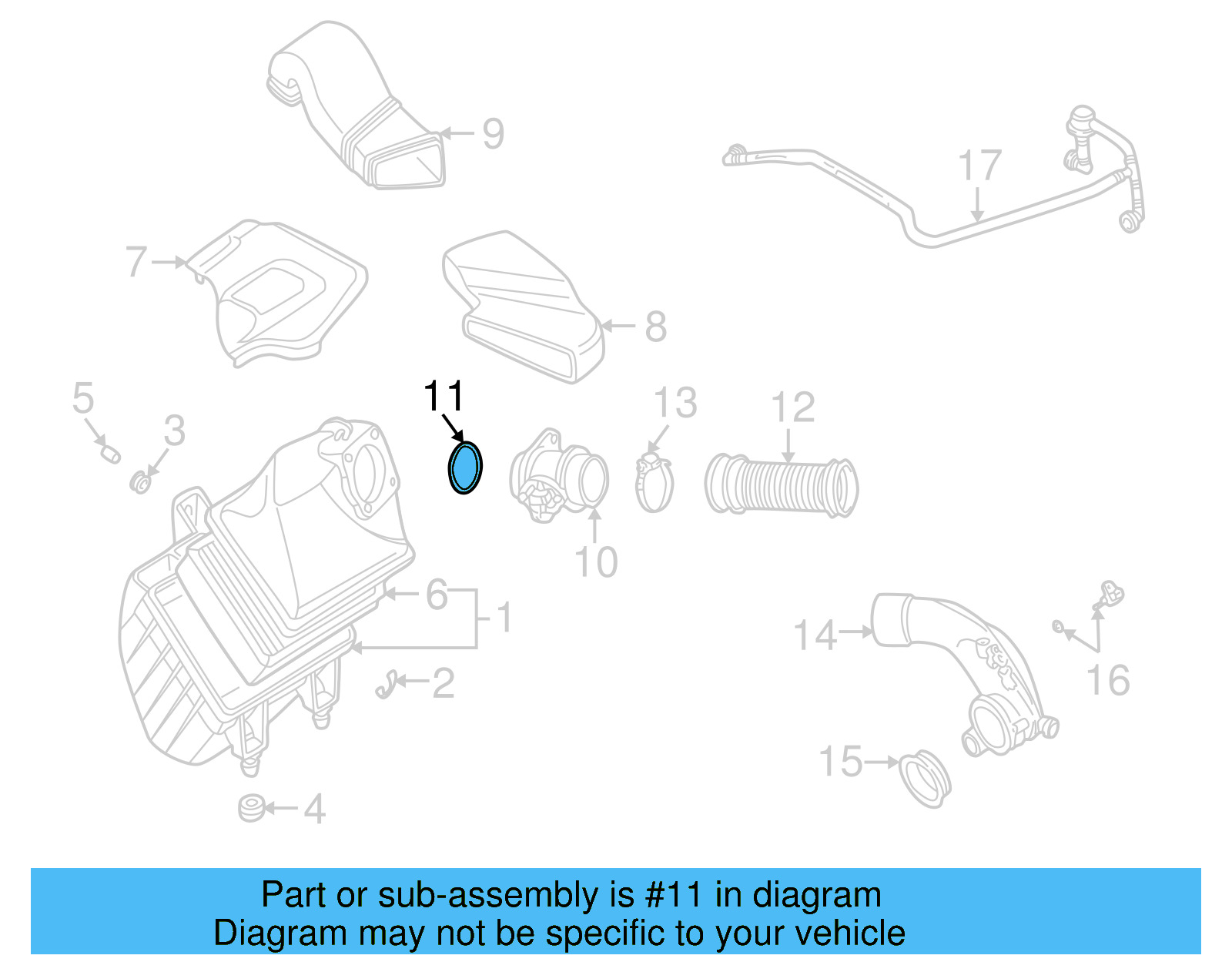 Air Mass Sensor Gasket 050-133-485 - View 6