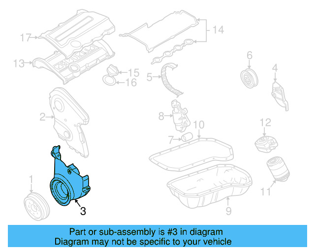 Timing Cover 058-109-175-B - View 2
