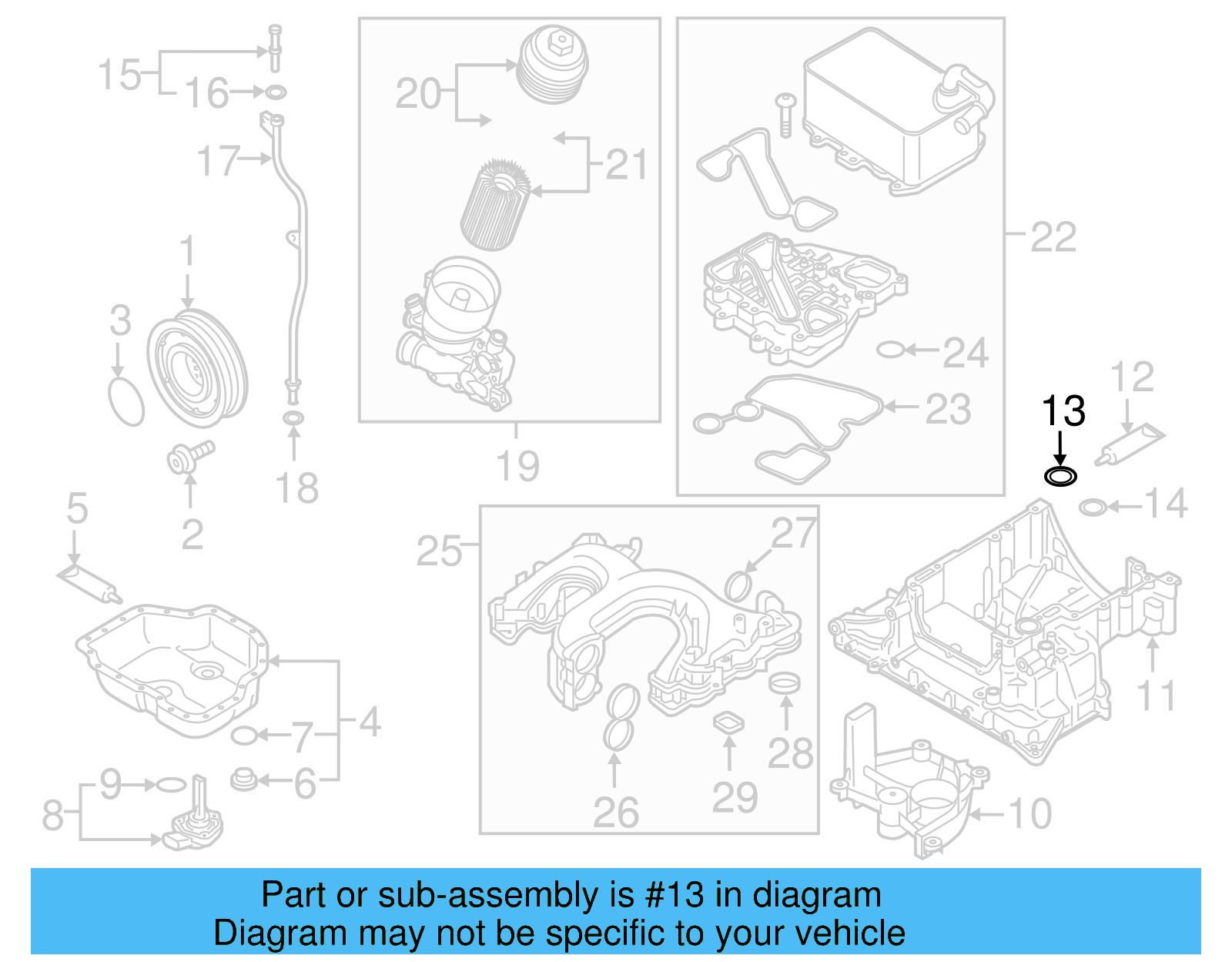 Upper Oil Pan Gasket 059-103-610-E - View 3
