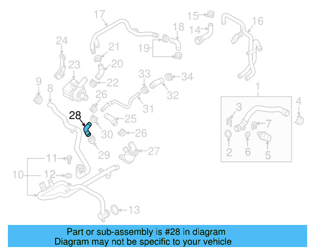 Outlet Hose 059-121-088 - View 2