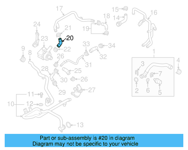 Inlet Hose 059-121-104-A - View 4