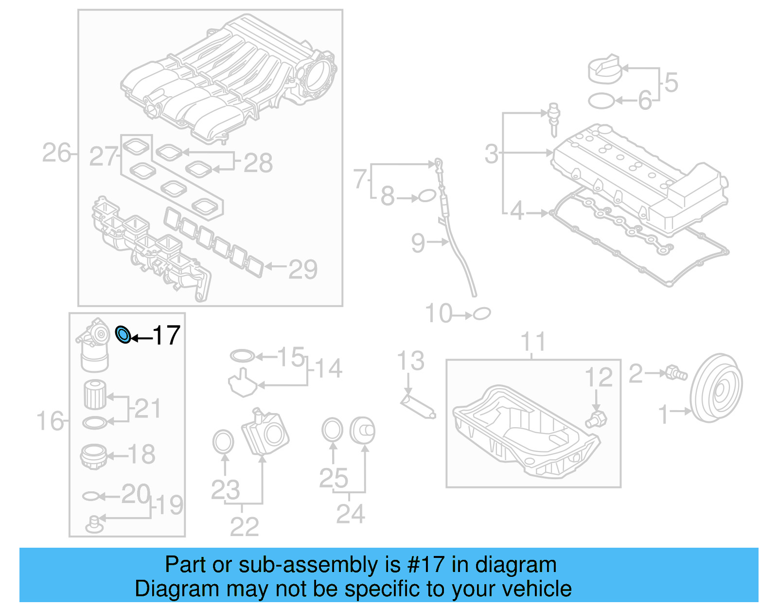 Engine Oil Filter Adapter Gasket 066-115-111-A - View 22