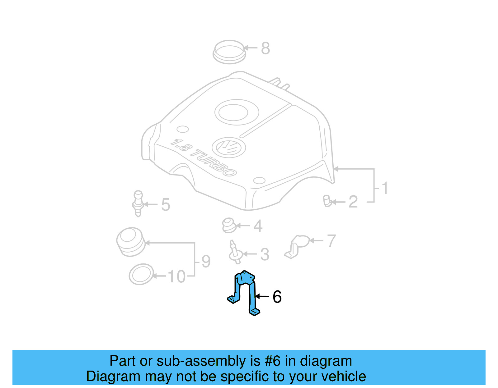 Front Bracket 06A-103-309-AE - View 5