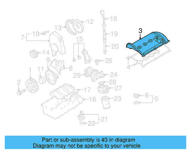 Valve Cover 06A-103-469-AR - View 2