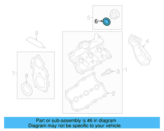 Filler Cap Gasket 036-115-111-B - View 77