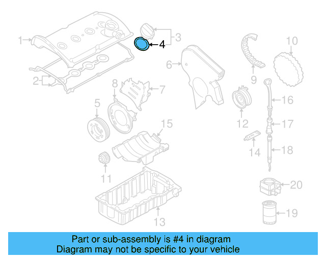 Filler Cap Gasket 06A-103-483-D - View 29