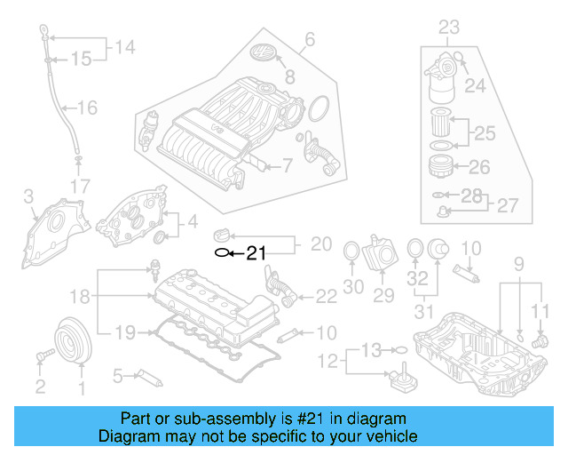 Filler Cap Gasket 06A-103-483-D - View 31