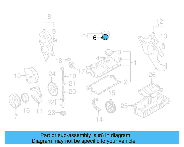 Filler Cap Gasket 06A-103-483-D - View 37