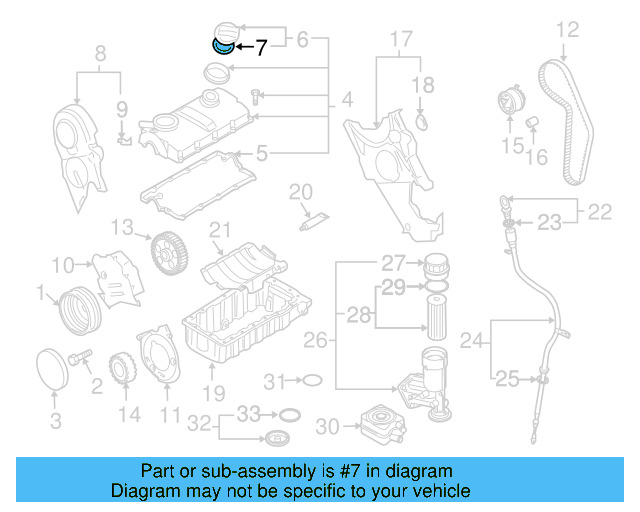 Filler Cap Gasket 06A-103-483-D - View 90