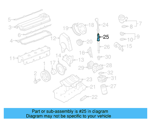 Engine Oil Dipstick Tube 06A-103-663-C - View 31