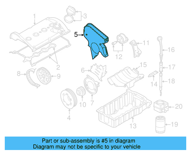Engine Timing Cover 06A-109-108-K - View 7