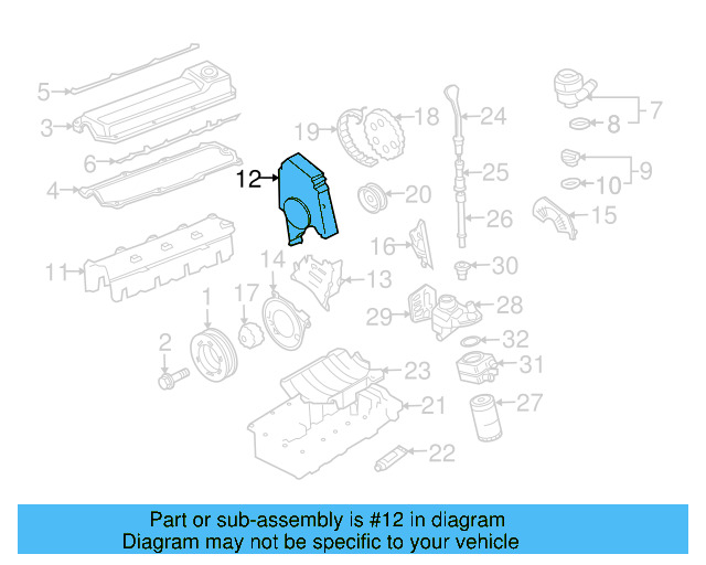 Engine Timing Cover 06A-109-108-T - View 10