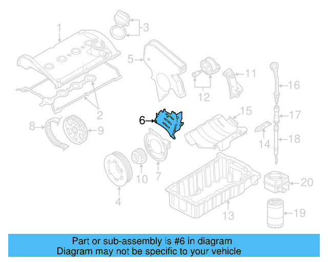 Engine Timing Cover 06A-109-147-F - View 19