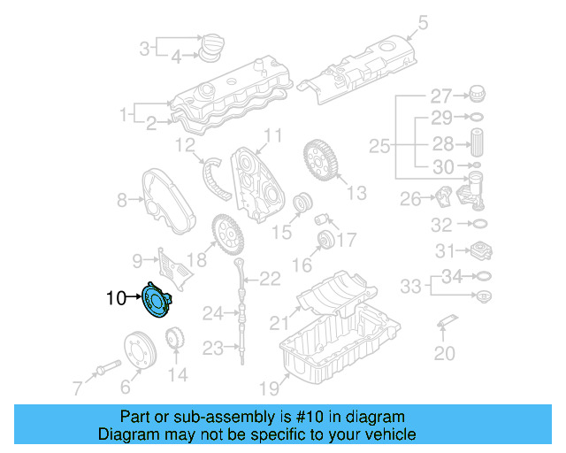 Engine Timing Cover 06A-109-175-B - View 10