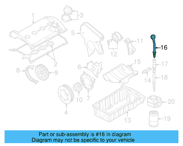 Engine Oil Dipstick 06A-115-611-Q