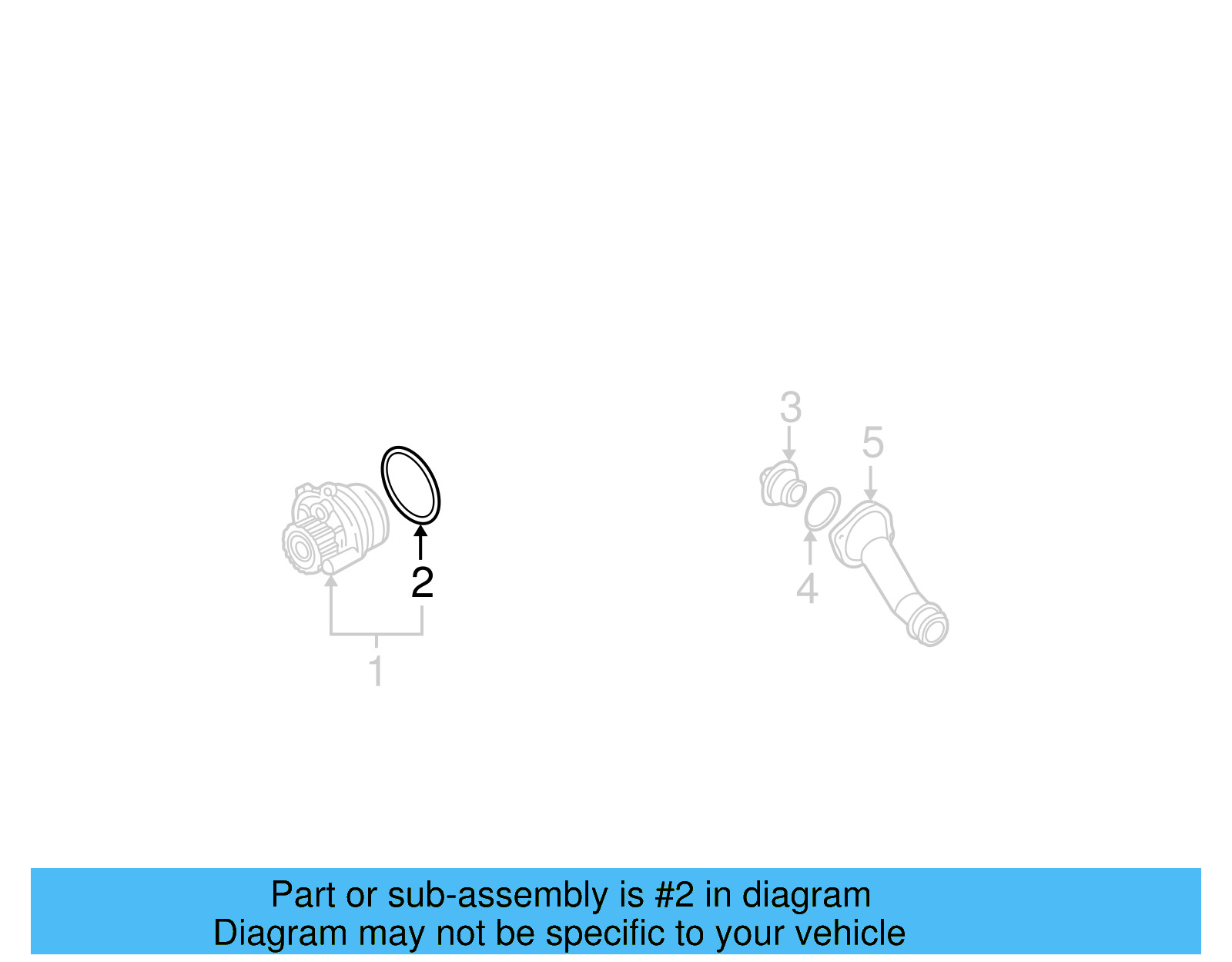 Water Pump Assembly Seal 06A-121-119 - View 2
