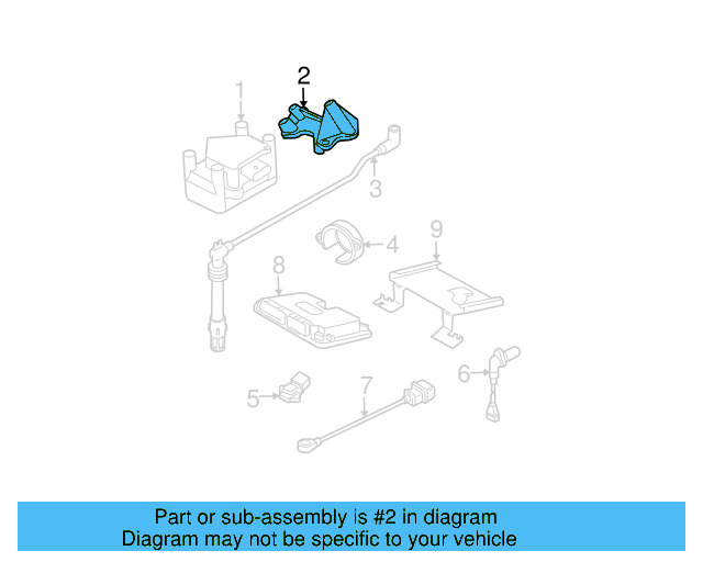 Ignition Coil Retainer Bracket 06A-903-103 - View 7