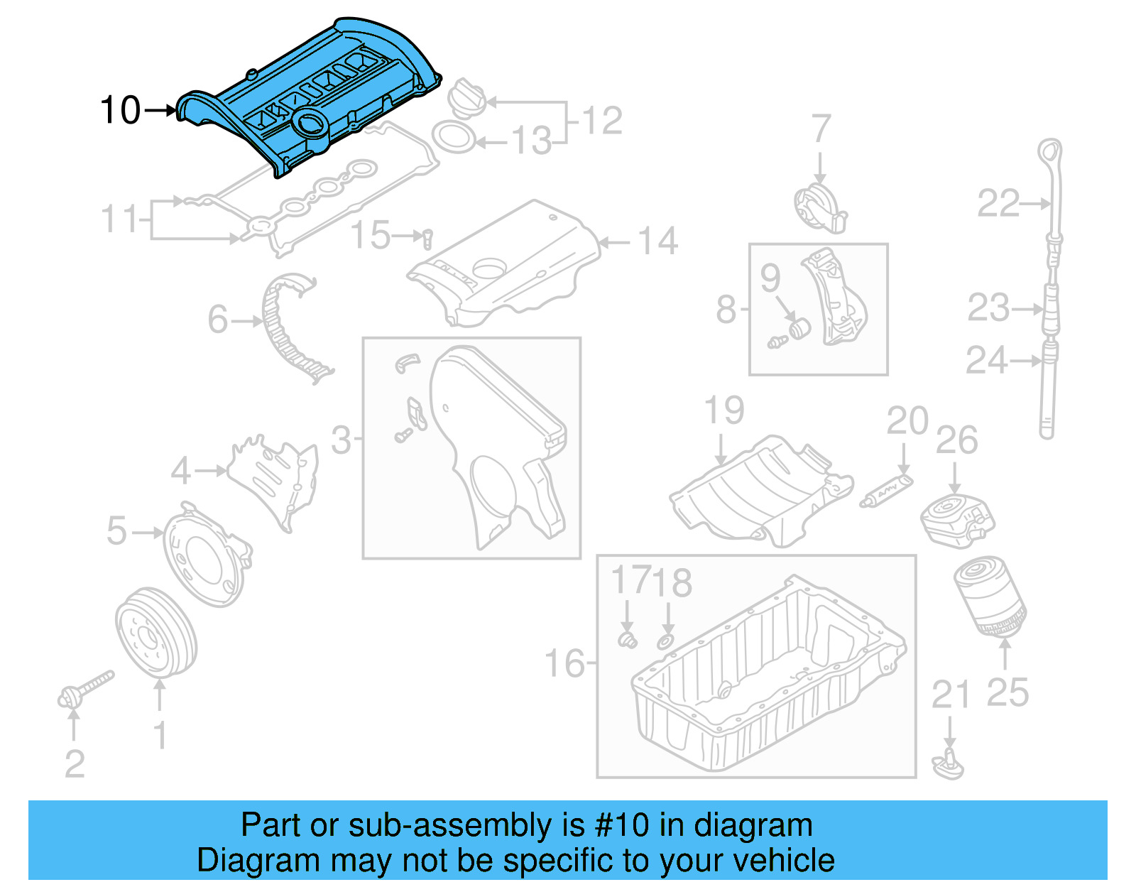 Valve Cover 06B-103-469-BA - View 4
