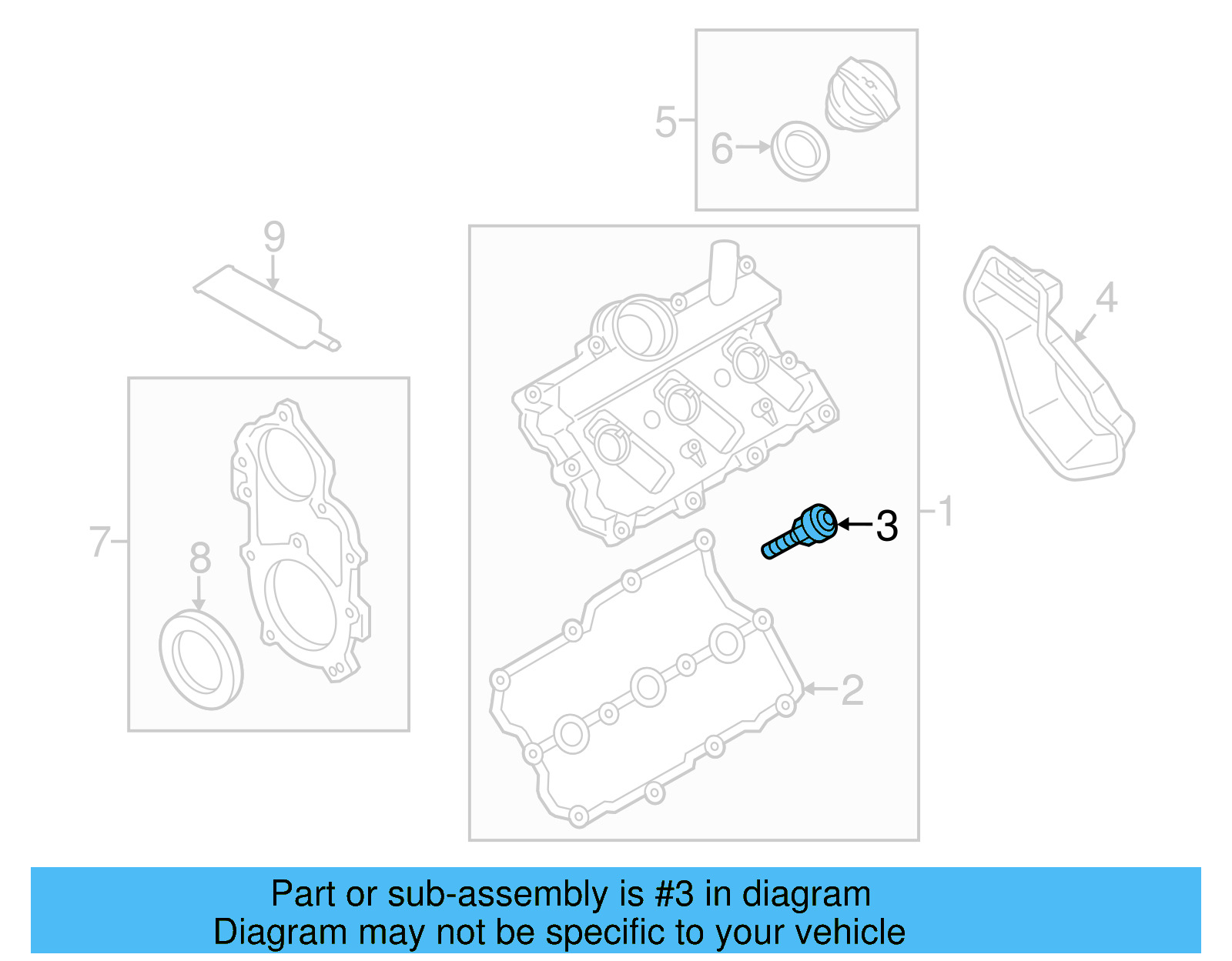 Valve Cover Bolt 06B-103-831-J - View 48