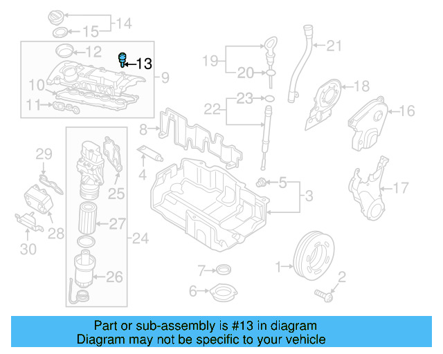 Valve Cover Bolt 06B-103-831-J - View 9