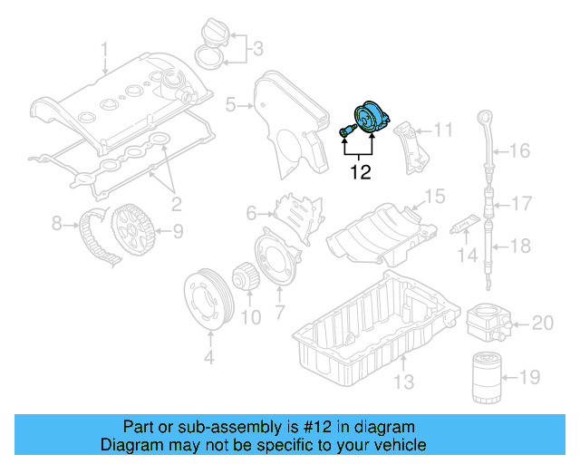 Engine Timing Belt Tensioner Pulley 06B-109-243-F - View 8