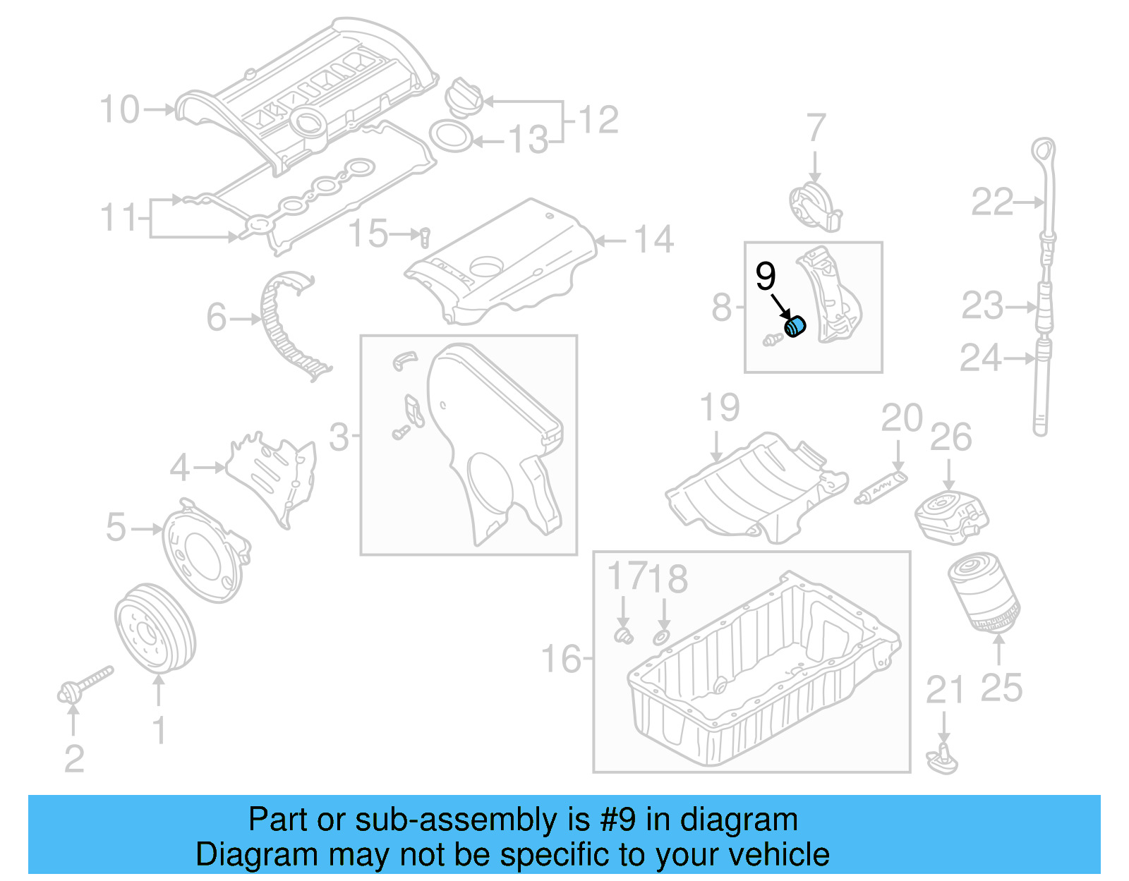 Engine Timing Belt Idler 06B-109-244 - View 5