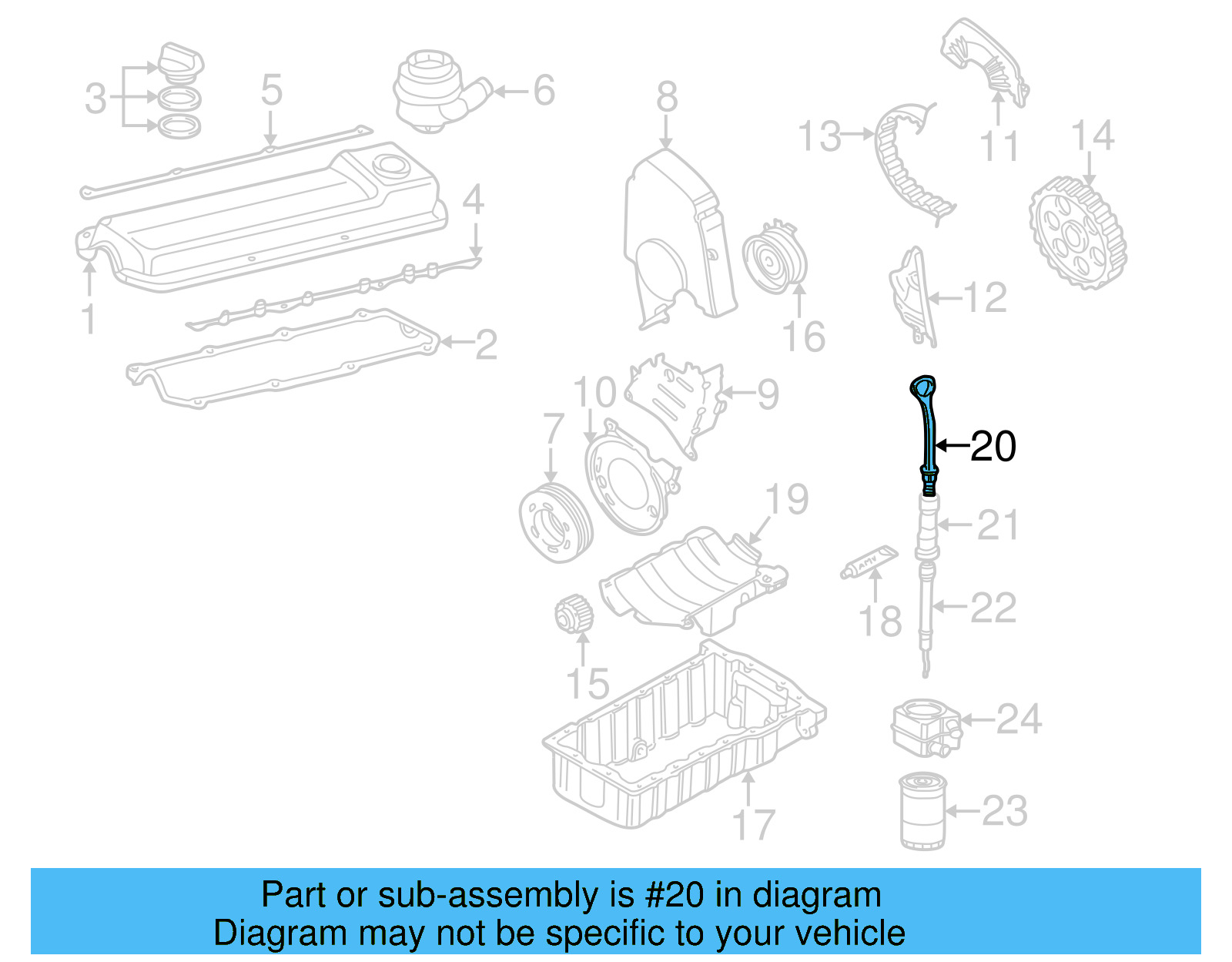 Engine Oil Dipstick 06B-115-611-R - View 18