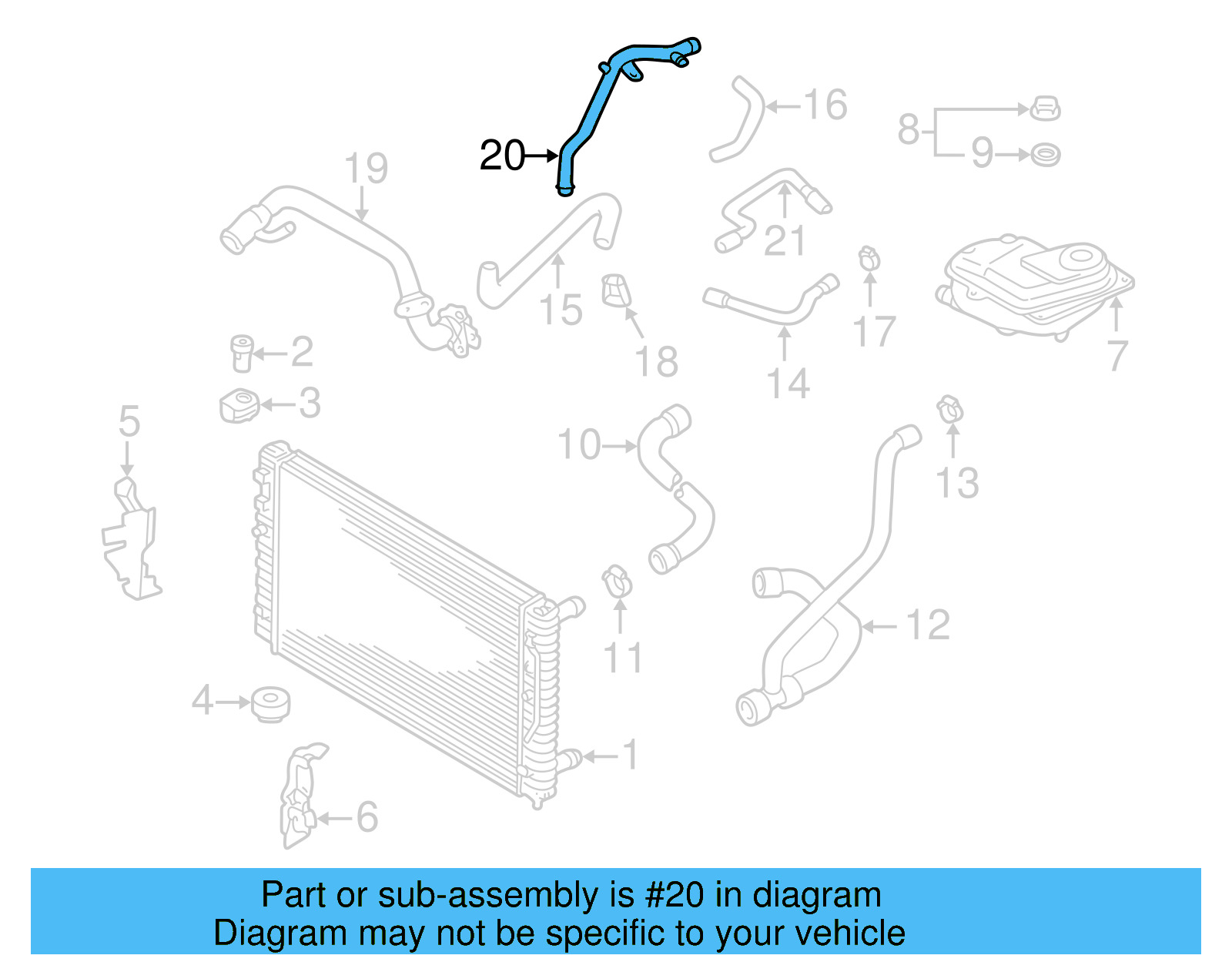 Water Pipe 06B-121-065-AC - View 3