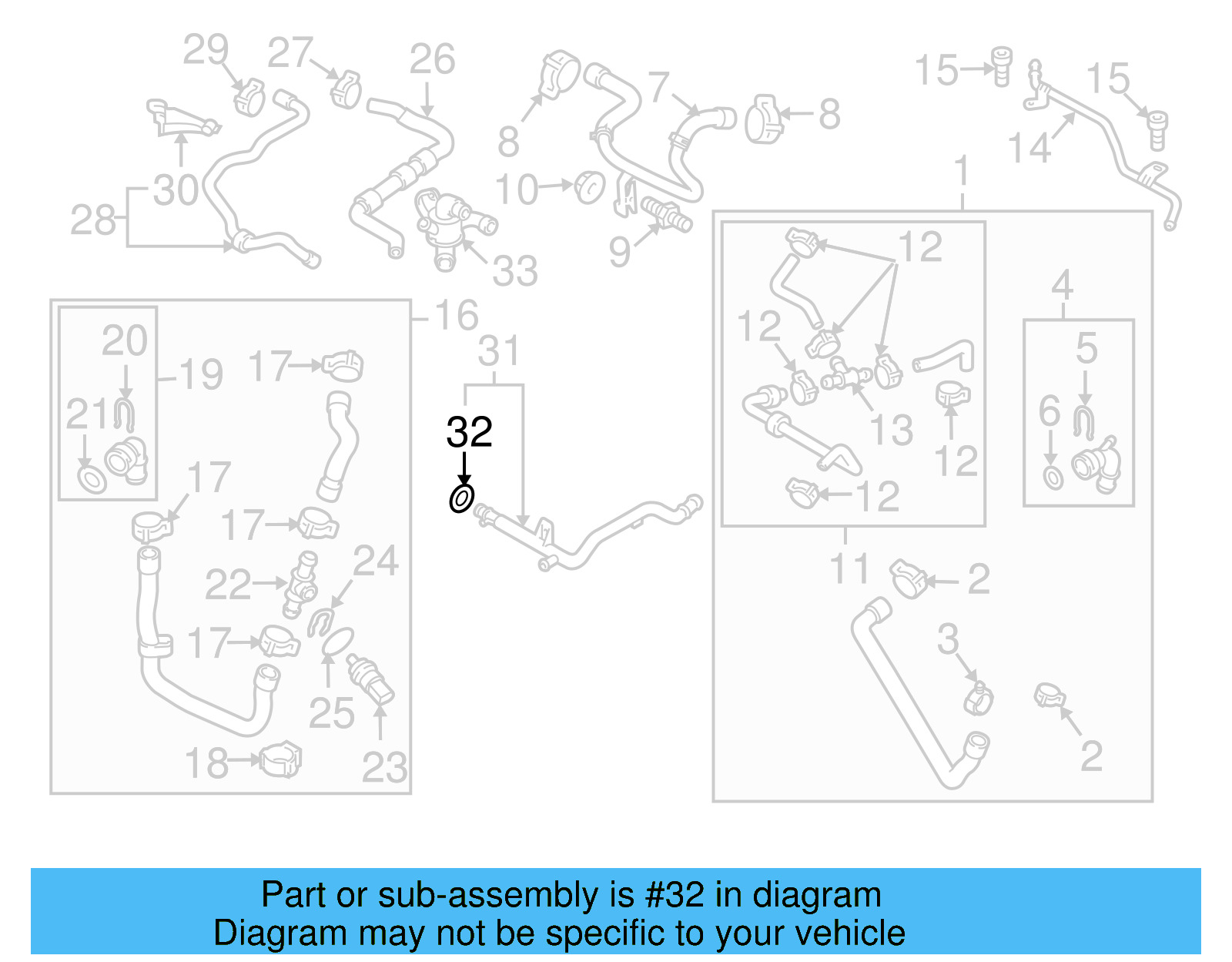 Engine Coolant Pipe O 06B-121-687 - View 38