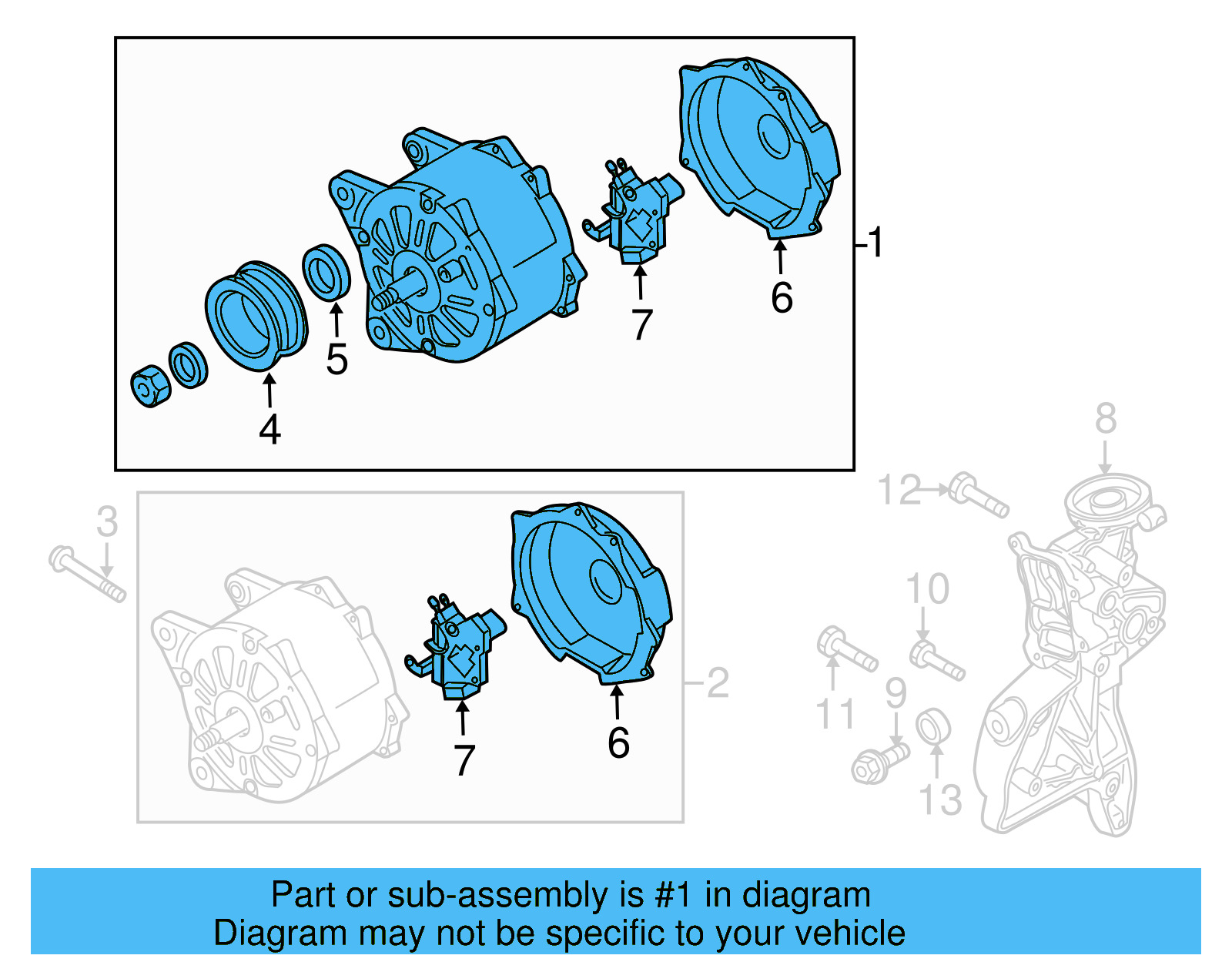 Alternator 06B-903-016-AB - View 12