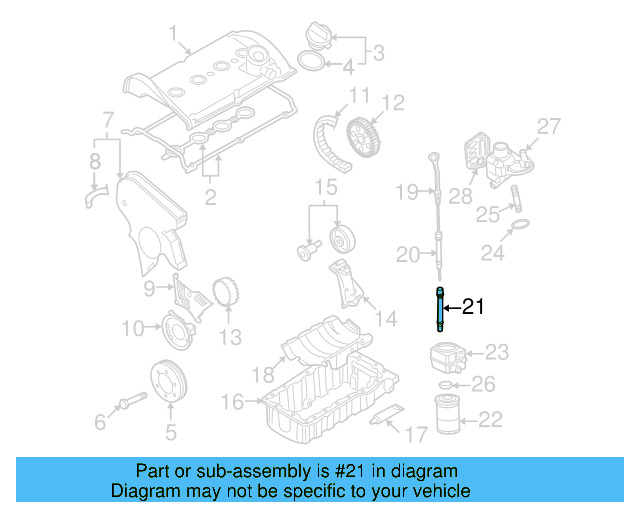 Engine Oil Dipstick Tube 06D-103-634-E
