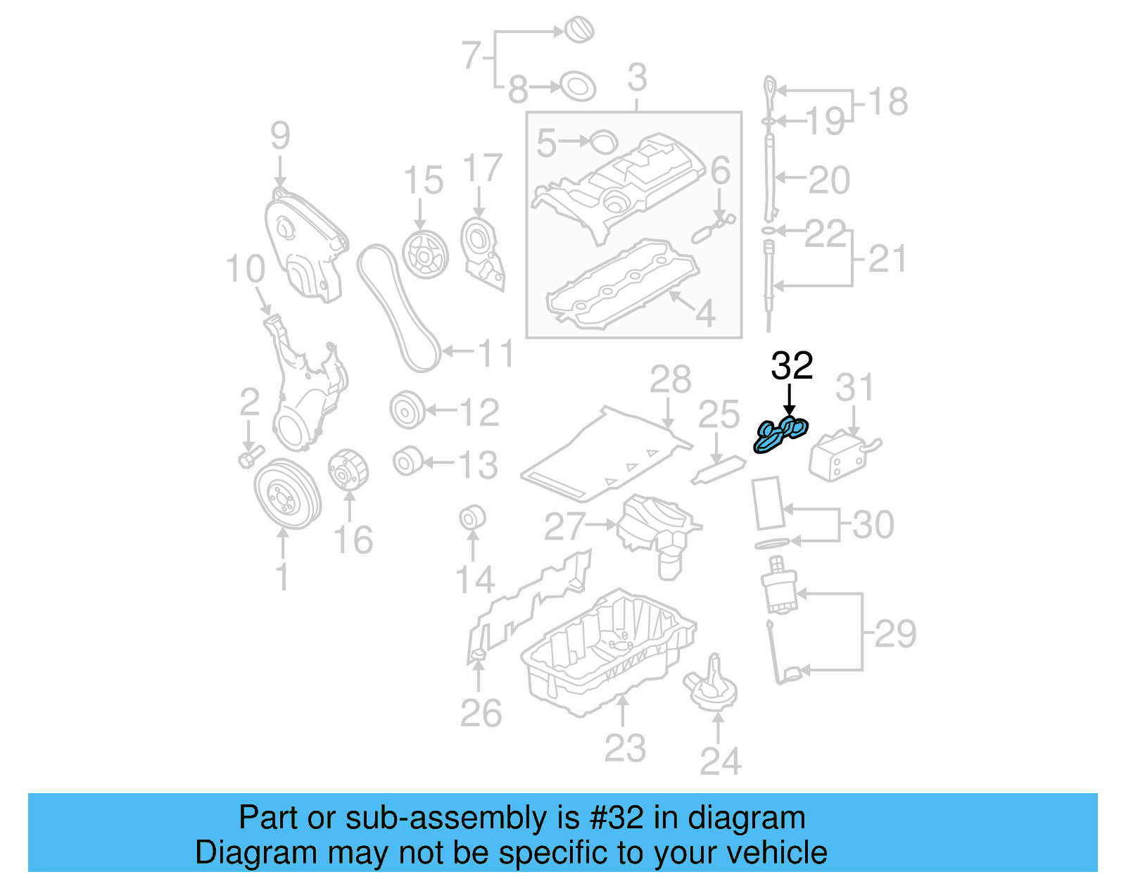 Oil Cooler Gasket 06D-117-070 - View 9