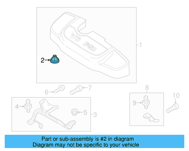 Engine Cover Grommet 06E-103-226