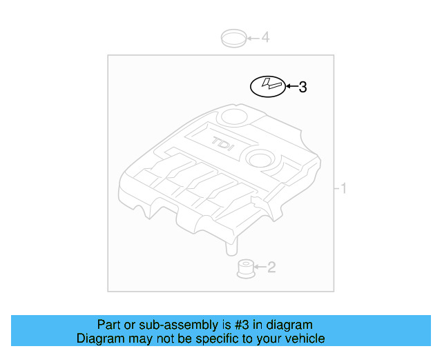 Engine Cover Emblem 06F-103-940 - View 13