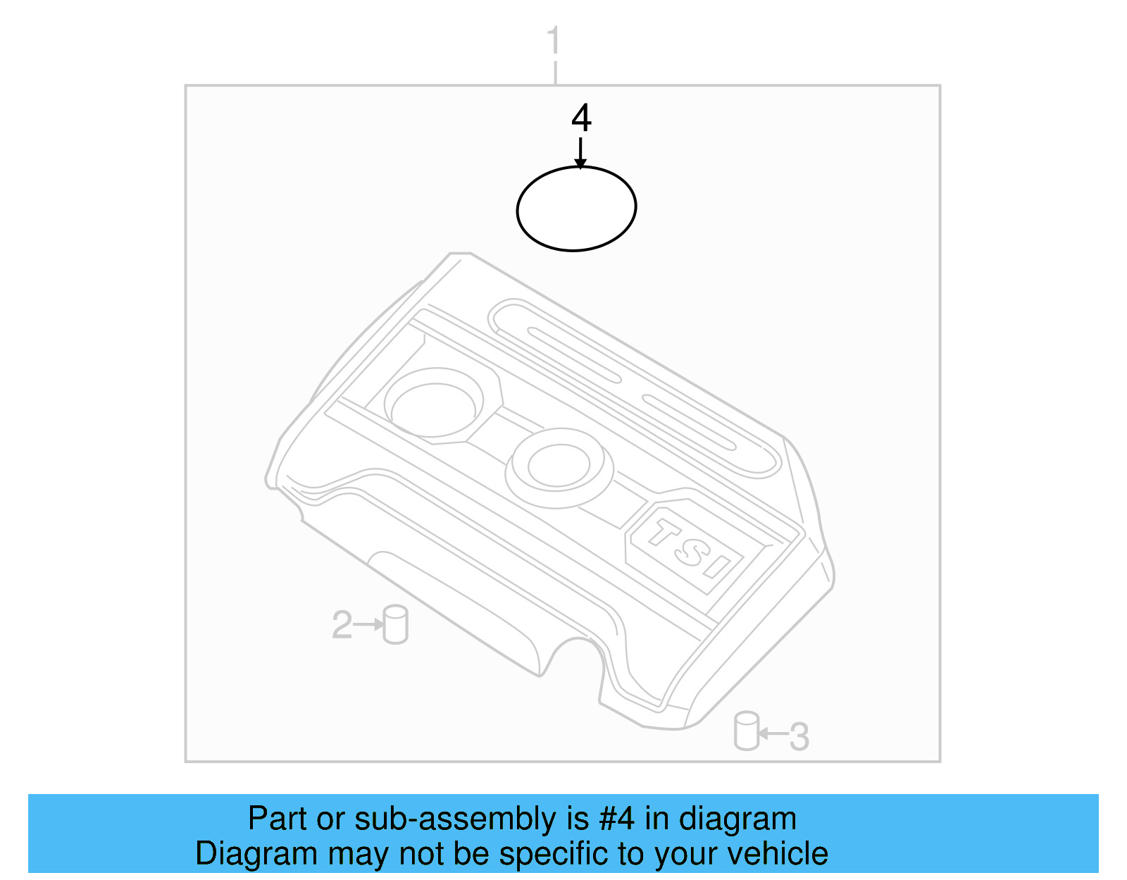 Engine Cover Emblem 06F-103-940 - View 15